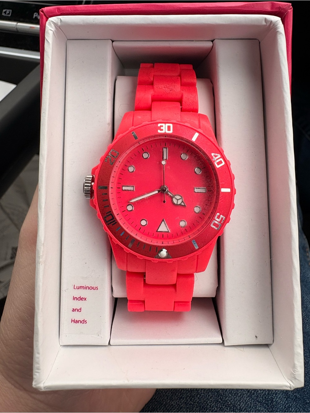 Target Women's Bright Red Silicone Sport Watch